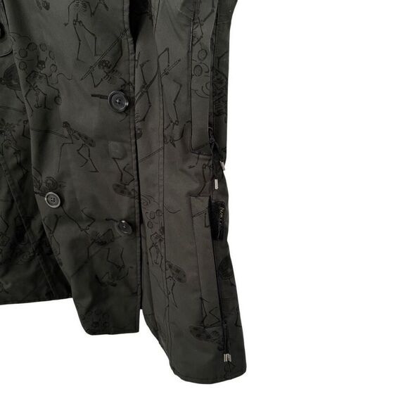 Holden Kaori Eco Jacket Art Printed Snowboard Skeletons Black Small - Picture 10 of 14